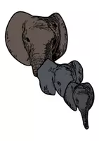Vorschau - selbst erstellte Cliparts/Grafiken - Elefant Afrika Asien Tiermotiv (Bildkarte, Poster Malen & Zeichnen, Malvorlagen, Tiere Kunst) - Deckblatt