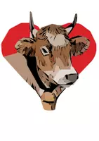 Vorschau - selbst erstellte Cliparts/Grafiken - Kuh Tiermotiv (Bildkarte, Poster Malen & Zeichnen, Malvorlagen, Tiere Kunst) - Deckblatt