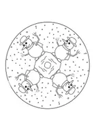 Vorschau - Mal- und Bastelvorlagen - Mandalas, Ausmalbilder Thema Winter - Seite 1