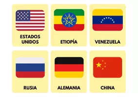 Aperçu - Cartes / Images - Flashcards des drapeaux du monde en espagnol! - Page 1