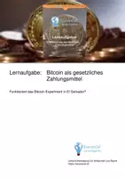 Vorschau - Arbeitsblätter - Lernaufgabe "Bitcoin als gesetzliches Zahlungsmittel" - Deckblatt