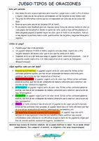 Vista previa - Unidades / Secuencias / Situaciones de Aprendizaje - Juego tipos de oraciones - página 1
