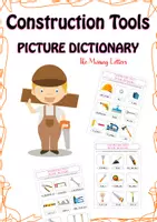 Aperçu - Feuilles d'exercices - Worksheet for finding and typing the missing letters of Construction Tools Words / Outils de construction: lettres manquantes - Page de couverture