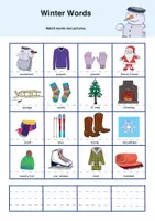 Vorschau - Arbeitsblätter - Winter - Einfaches Lernrätsel zum englischen Wortschatz - Seite 1