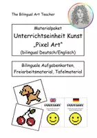 Vorschau - Unterrichtsreihen - Bilinguale Unterrichtseinheit Kunst "Pixel Art" (Englisch) - Deckblatt