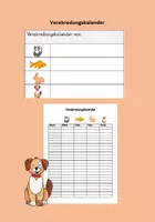 Vorschau - Anderer Materialtyp - Verabredungskalender Tiere Deutsch - Deckblatt
