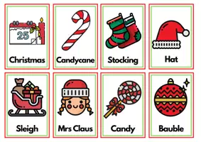 Vista previa - Tarjetas / Manipulativos - Flashcards of Christmas in English! - página 2