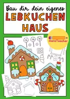 Vorschau - Mal- und Bastelvorlagen - Bau dir dein eigenes Lebkuchenhaus zu Weihnachten - Deckblatt