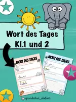 Vorschau - Arbeitsblätter - Wort des Tages 1-2 - Deckblatt