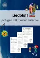 Vorschau - Arbeitsblätter - Liedblatt: Ich geh mit meiner Laterne - Deckblatt