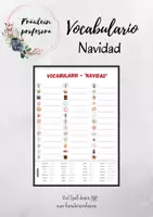 Vorschau - Arbeitsblätter - Übersicht Vocabulario Navidad - Sustantivos y Verbos - Deckblatt