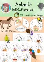Vorschau - Spiele - Anlaute Mini-Puzzles-Karten. Mit extra Lauten. Mit Lösungsblättern - Deckblatt