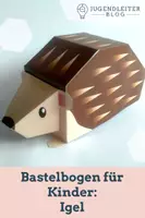 Vorschau - Mal- und Bastelvorlagen - Bastelbogen "Igel" für Kinder - Deckblatt