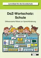 Vorschau - Arbeitsblätter - DAZ-Wortschatz: Schule - Lernrätsel zur Sprachförderung - Deckblatt