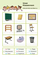 Vorschau - Arbeitsblätter - DAZ-Wortschatz: Schule - Lernrätsel zur Sprachförderung - Seite 1