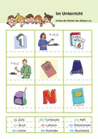 Vorschau - Arbeitsblätter - DAZ-Wortschatz: Schule - Lernrätsel zur Sprachförderung - Seite 3