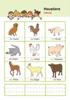 Vorschau - Arbeitsblätter - Bildkarten zum DaZ-Wortschatz: Tiere, Ernährung, Zuhause, Schule, Kleidung, Körper - Seite 3