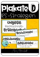 Vorschau - Poster - Merkplakate zu den Rechtschreibstrategien in A3 & A4 - Deckblatt