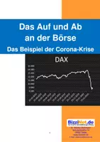 Vorschau - Stundenentwürfe - Das Auf und Ab an der Börse am Beispiel von Corona - Deckblatt
