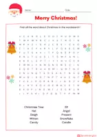 Vista previa - Juegos / Gamificación - ¡Sopa de letras de Navidad en Inglés! - página 1