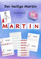 Vorschau - Arbeitsblätter - Heiliger Martin Schüttelwort - Tafelmaterial & Arbeitsblatt - Deckblatt