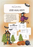 Vorschau - Arbeitsblätter - Lese-Mal-Heft "Halloween" Klasse 2-4 - Deckblatt