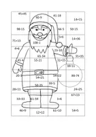 Vorschau - Arbeitsblätter - Rechnen: Weihnachtsmann: Rechenpuzzle (Zahlenraum bis 100) - Seite 2