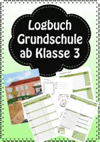 Vorschau - Lehrpläne/Lehrermaterial - Logbuch Klasse 3 und 4 Vorlagen Hausaufgabenheft Planer - Deckblatt