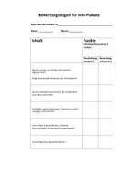 Vorschau - Lehrpläne/Lehrermaterial - Materialpaket Bewertungsraster Poster, Flyer, - Seite 1