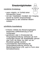 Vorschau - Arbeitsblätter - Vorgangsbeschreibung im Winter: Wir bauen einen Schneemann - Seite 1