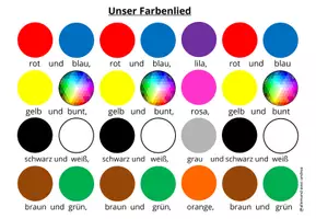Vista previa - Manualidades / Dibujos para colorear - Alemán - canción de colores - página 2