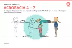 Vista previa - Unidades / Secuencias / Situaciones de Aprendizaje - Acrobacia 2 – Fichas de pirámides – Pirámides de 4-7+ – Con diseñador de pirámides! - página 1
