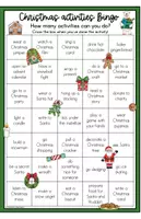 Vorschau - Arbeitsblätter - Christmas Activities Bingo - Seite 1