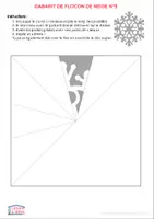 Aperçu - Jeux - Gabarits de flocons de neige - motricité fine, découpage - Page 3