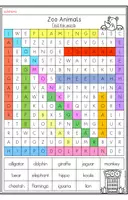 Vorschau - Arbeitsblätter - Zoo Animals A-Z - Word Searches - Seite 2