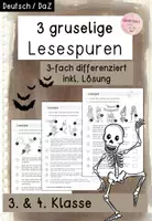 Vorschau - Arbeitsblätter - Mini-Lesespuren "Halloween" (3. & 4. Klasse) - Deckblatt
