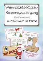Vorschau - Spiele - Weihnachts- Rätsel - Rechenspaziergang ZR100000 (Mini-Escaperoom) - Deckblatt