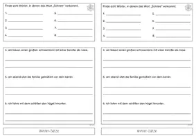 Vorschau - Arbeitsblätter - Mini-Flipbook "Winter" (DaZ) - Seite 2