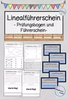 Vorschau - Arbeitsblätter - Linealführerschein - Prüfungsbogen und Führerschein - Deckblatt