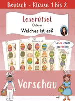 Vorschau - Arbeitsblätter - Vorschau - Wer bin ich? - Leserätsel - Ostern - Deckblatt