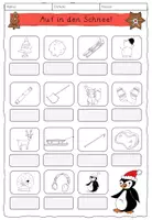 Vorschau - Arbeitsblätter - Weihnachtliches Silbenschwingen DaZ/Vorschule/Klasse 1 - Seite 3
