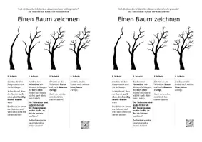 Vorschau - Arbeitsblätter - Baum zeichnen: Anleitung und lustiges Erklärvideo - Seite 1