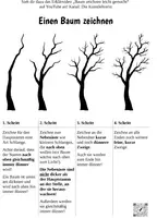 Vorschau - Arbeitsblätter - Baum zeichnen: Anleitung und lustiges Erklärvideo - Deckblatt