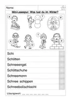Vorschau - Arbeitsblätter - Lesespur Winter - Seite 1