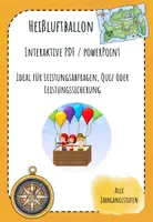 Vorschau - Spiele - Heißluftballon Interaktive PowerPoint App Smartboard Quiz Spiel - Deckblatt
