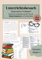 Vorschau - Stundenentwürfe - Unterrichtsbesuch + Unterrichtsentwurf Deutsch - Spannend Vorlesen - Deckblatt
