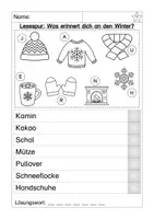 Vorschau - Arbeitsblätter - Lesespur Winter - Seite 1
