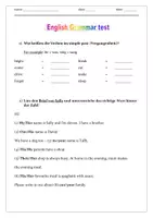 Vorschau - Arbeitsblätter - English Grammar test * Klassen 5 und 6 * Aufgaben zur Grammatik im Fach Englisch - Deckblatt