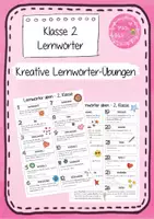 Vorschau - Arbeitsblätter - Lernwörter kreativ üben - Übungsübersicht für die 2. Klasse - Deckblatt