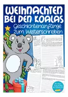 Vista previa - Hojas de trabajo - Deutsch Weihnachten bei den Koalas - Portada